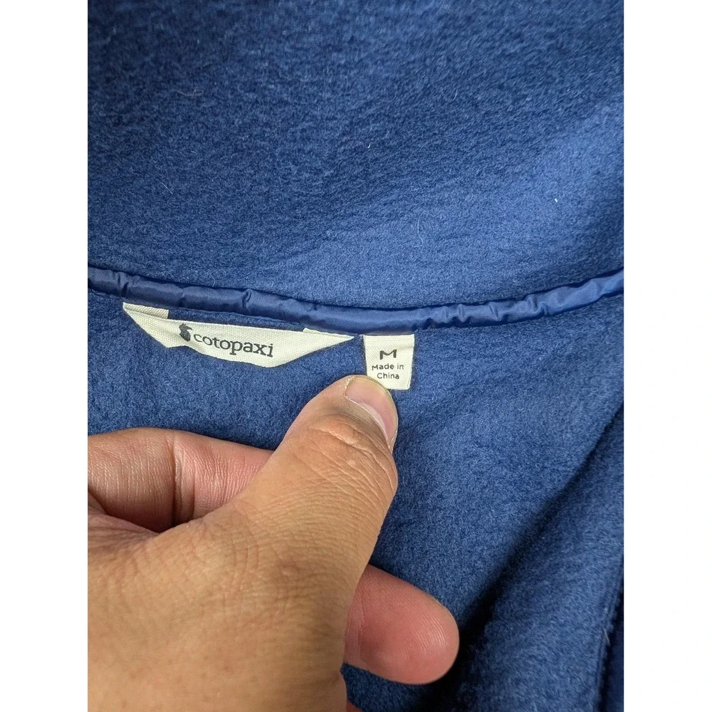 Cotopaxi Pullover Mens Medium Blue Colorblock Fleece Snap Long Sleeve